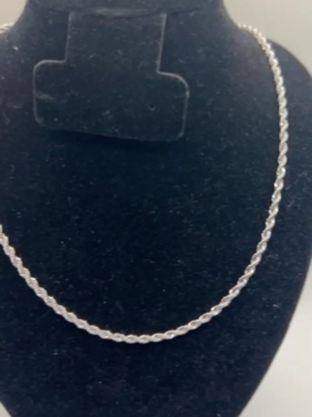 Mens Rope Chain 3mm 20 Inch Real Silver Solid Street Plated Miami Layering New
